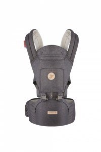 Marsupiu ergonomic 6 in 1 Colibro Honey cu scaun detasabil, Curelele late si confortabile,  Baza ergonomica rigida, Curele late si ajustabile, Onyx - 4