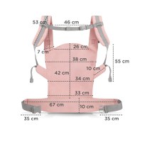Marsupiu ergonomic Kinderkraft Nino pana la 20 kg confetti pink - 5