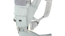 Marsupiu ergonomic pentru bebelusi cu gluga si baza rigida Cangaroo Ivy Green