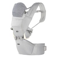 Marsupiu ergonomic pentru bebelusi cu gluga si baza rigida Cangaroo Ivy Grey - 2