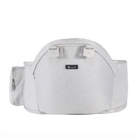 Marsupiu ergonomic pentru bebelusi cu gluga si baza rigida Cangaroo Ivy Grey - 6