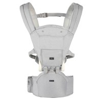 Marsupiu ergonomic pentru bebelusi cu gluga si baza rigida Cangaroo Ivy Grey - 9