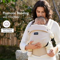 Marsupiu ergonomic si usor PureHug Cozy Khaki Momcozy - 1