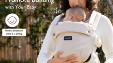 Marsupiu ergonomic si usor PureHug Cozy Khaki Momcozy