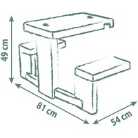 Masa de picnic cu doua banci Smoby Life pentru casuta verde - 1