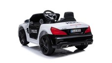 Masina de politie electrica cu telecomanda Mercedes SL500 pentru copii alb-negru 4792