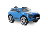 Masina electrica pentru copii Porche Macan Turbo 70W albastra, deschidere usi, schimbator de viteze, unitate audio cu Mp3 si bluetooth, cu telecomanda - 4