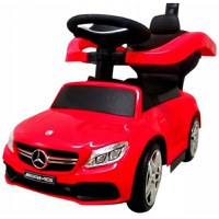 Masinuta copii de impins R-Sport Mercedes C63 amg rosu cu maner pentru controlul parental, suport pentru picioare, protectie impotriva rasturnarii, volan cu melodii si claxon - 1