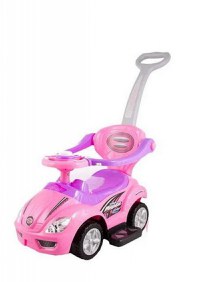 Masinuta copii si bebe NOVOKIDS MegaCar, Cu melodii si lumini, Maner de impins pentru parinti detasabil, Functie trotineta fara pedale, Pentru interi - 5