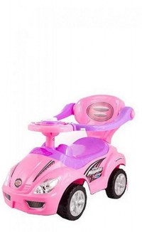 Masinuta copii si bebe NOVOKIDS MegaCar, Cu melodii si lumini, Maner de impins pentru parinti detasabil, Functie trotineta fara pedale, Pentru interi - 4