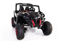 Masinuta electrica copii 4x4 Nichiduta Xtreme Jumper UTV-MX Black cu telecomanda 2.4G, 4Motoare 300W, Doua locuri, Roti Eva cu Suspensii, Scaun piele,Acumulator 12V7Ah,Pornire la cheie,Schimbator viteze,Lumini LED,Slow Start - 4