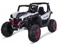 Masinuta electrica copii 4x4 Nichiduta Xtreme Jumper UTV-MX White cu telecomanda 2.4G, 4Motoare 300W, Doua locuri, Roti Eva cu Suspensii, Scaun piele,Acumulator 12V7Ah,Pornire la cheie,Schimbator viteze,Lumini LED,Slow Start - 4