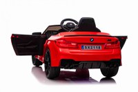 Masinuta electrica cu scaun de piele si roti EVA BMW M5 Red - 3