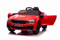 Masinuta electrica cu scaun de piele si roti EVA BMW M5 Red - 7