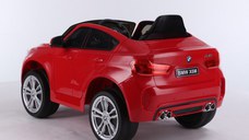 Masinuta electrica cu telecomanda si roti din cauciuc BMW X6M Red