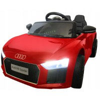 Masinuta electrica pentru copii Audi R8 R-Sport Rosu 70W cu telecomanda si roti Eva cu suspensii, slow start, faruri si lumini Led, unitate audio cu display si Mp3 - 4