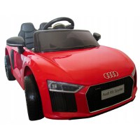 Masinuta electrica pentru copii Audi R8 R-Sport Rosu 70W cu telecomanda si roti Eva cu suspensii, slow start, faruri si lumini Led, unitate audio cu display si Mp3 - 1