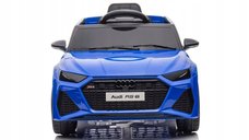 Masinuta electrica pentru copii Audi RS6 BRD-2118 Blue, cu telecomanda 2.4G, 2 motoare 45W fiecare, baterie 12V si 4.5Ah, sistem audio integrat MP3, USB si Bluetooth, faruri si stopuri luminoase, 102 x 43 x 60 cm