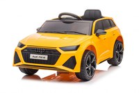 Masinuta electrica pentru copii Audi RS6 Yellow cu roti EVA 70W, telecomanda, pornire la buton, roti Eva si scaun piele - 2