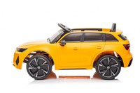 Masinuta electrica pentru copii Audi RS6 Yellow cu roti EVA 70W, telecomanda, pornire la buton, roti Eva si scaun piele - 4