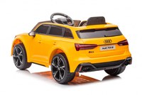 Masinuta electrica pentru copii Audi RS6 Yellow cu roti EVA 70W, telecomanda, pornire la buton, roti Eva si scaun piele - 5