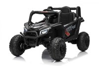 Masinuta electrica pentru copii Buggy Madman UTV-MX Black, 4 motoare 35W, baterie 12V10Ah, telecomanda 2.4 GHz, roti spuma EVA 24x10 cm, sarcina maxima 30 kg, scaun piele ecologica, deschidere usi, MP3, USB, Bluetooth - 1