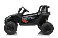 Masinuta electrica pentru copii Buggy Madman UTV-MX Black, 4 motoare 35W, baterie 12V10Ah, telecomanda 2.4 GHz, roti spuma EVA 24x10 cm, sarcina maxima 30 kg, scaun piele ecologica, deschidere usi, MP3, USB, Bluetooth - 3