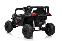 Masinuta electrica pentru copii Buggy Madman UTV-MX Black, 4 motoare 35W, baterie 12V10Ah, telecomanda 2.4 GHz, roti spuma EVA 24x10 cm, sarcina maxima 30 kg, scaun piele ecologica, deschidere usi, MP3, USB, Bluetooth - 4