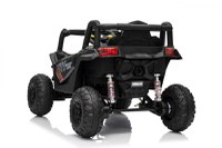 Masinuta electrica pentru copii Buggy Madman UTV-MX Black, 4 motoare 35W, baterie 12V10Ah, telecomanda 2.4 GHz, roti spuma EVA 24x10 cm, sarcina maxima 30 kg, scaun piele ecologica, deschidere usi, MP3, USB, Bluetooth - 5