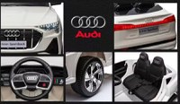 Masinuta electrica pentru copii cu licenta Audi E-Tron Sportback White cu telecomanda 2.4G, acumulator 12V4.5Ah,motoare 80w,lumini led,muzica,pornire la buton,usi cu deschidere,mp3usb,functie swing,3 viteze din telecomanda - 4