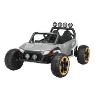 Masinuta electrica pentru copii cu telecomanda Nichiduta Alaser Grey,2motoare x 55W,roti rezistente din cauciuc EVA,scaun tapitat cu piele ecologica,suspensii,lumini LED,usi cu posibilitate de deschidere - 2