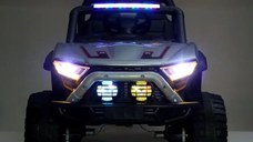 Masinuta electrica pentru copii cu telecomanda Nichiduta Alaser Grey,2motoare x 55W,roti rezistente din cauciuc EVA,scaun tapitat cu piele ecologica,suspensii,lumini LED,usi cu posibilitate de deschidere