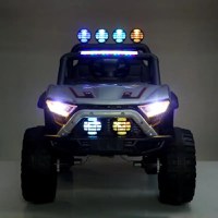 Masinuta electrica pentru copii cu telecomanda Nichiduta Alaser Grey,2motoare x 55W,roti rezistente din cauciuc EVA,scaun tapitat cu piele ecologica,suspensii,lumini LED,usi cu posibilitate de deschidere - 1