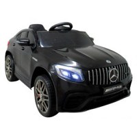 Masinuta electrica pentru copii Mercedes AMG GLC 63S R-Sport 3-6 ani negru 180W cu telecomanda, 4 x 4, roti EVA, scaun piele, pornire lenta, lumini si deschidere usi - 1