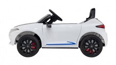 Masinuta electrica pentru copii Mercedes Benz AMG EQA alb 70W cu telecomanda, sunete, suspensii, lumini, scaun piele si roti din spuma Eva