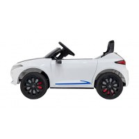 Masinuta electrica pentru copii Mercedes Benz AMG EQA alb 70W cu telecomanda, sunete, suspensii, lumini, scaun piele si roti din spuma Eva - 1