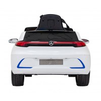 Masinuta electrica pentru copii Mercedes Benz AMG EQA alb 70W cu telecomanda, sunete, suspensii, lumini, scaun piele si roti din spuma Eva - 3