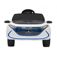 Masinuta electrica pentru copii Mercedes Benz AMG EQA alb 70W cu telecomanda, sunete, suspensii, lumini, scaun piele si roti din spuma Eva - 5