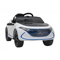 Masinuta electrica pentru copii Mercedes Benz AMG EQA alb 70W cu telecomanda, sunete, suspensii, lumini, scaun piele si roti din spuma Eva - 7