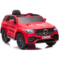 Masinuta electrica pentru copii Mercedes M Class Red 70W roti din cauciuc Eva,telecomanda cu 3 viteze, slow start, faruri si stopuri Led, deschidere usi , unitate audio cu Mp3 si Usb - 1