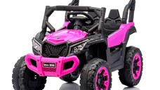 Masinuta electrica pentru copii Nichiduta Off Road Rose Red cu telecomanda 2.4G,acumulator 12V4.5Ah,2 motoare,lumini led functionale,usi cu deschidere,roti robuste,pornire la buton