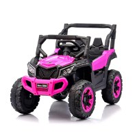 Masinuta electrica pentru copii Nichiduta Off Road Rose Red cu telecomanda 2.4G,acumulator 12V4.5Ah,2 motoare,lumini led functionale,usi cu deschidere,roti robuste,pornire la buton - 1