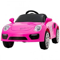 Masinuta electrica pentru copii Novokids Beetle Mini Car Roz cu acumulator, telecomanda, melodii si lumini, greutate suportata 30 kg, usi cu deschidere, 2 viteze, MP3 - 4