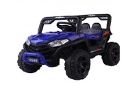 Masinuta electrica pentru copii Novokids Buggy Mini UTV cu faruri luminoase, telecomanda, 3-6 ani , max 30 kg, 3 viteze, model Offroad Albastru - 1