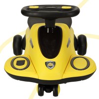 Masinuta fara pedale cu efecte sonore si luminoase LED 74 cm Yellow - 1