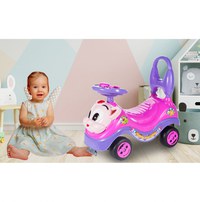 Masinuta fara pedale Ride-on Malplay Kitty Pink cu spatar inalt, volan cu claxon, sistem antirasturnare de la 18 luni pana la 27 kg - 4