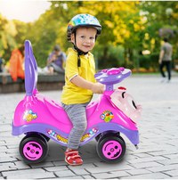 Masinuta fara pedale Ride-on Malplay Kitty Pink cu spatar inalt, volan cu claxon, sistem antirasturnare de la 18 luni pana la 27 kg - 9