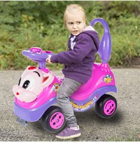 Masinuta fara pedale Ride-on Malplay Kitty Pink cu spatar inalt, volan cu claxon, sistem antirasturnare de la 18 luni pana la 27 kg - 10