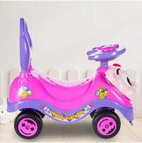 Masinuta fara pedale Ride-on Malplay Kitty Pink cu spatar inalt, volan cu claxon, sistem antirasturnare de la 18 luni pana la 27 kg - 13