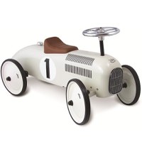 Masinuta pentru copii fara pedale Vilac metal Alb cu design retro si roti din cauciuc de la 18 luni - 4